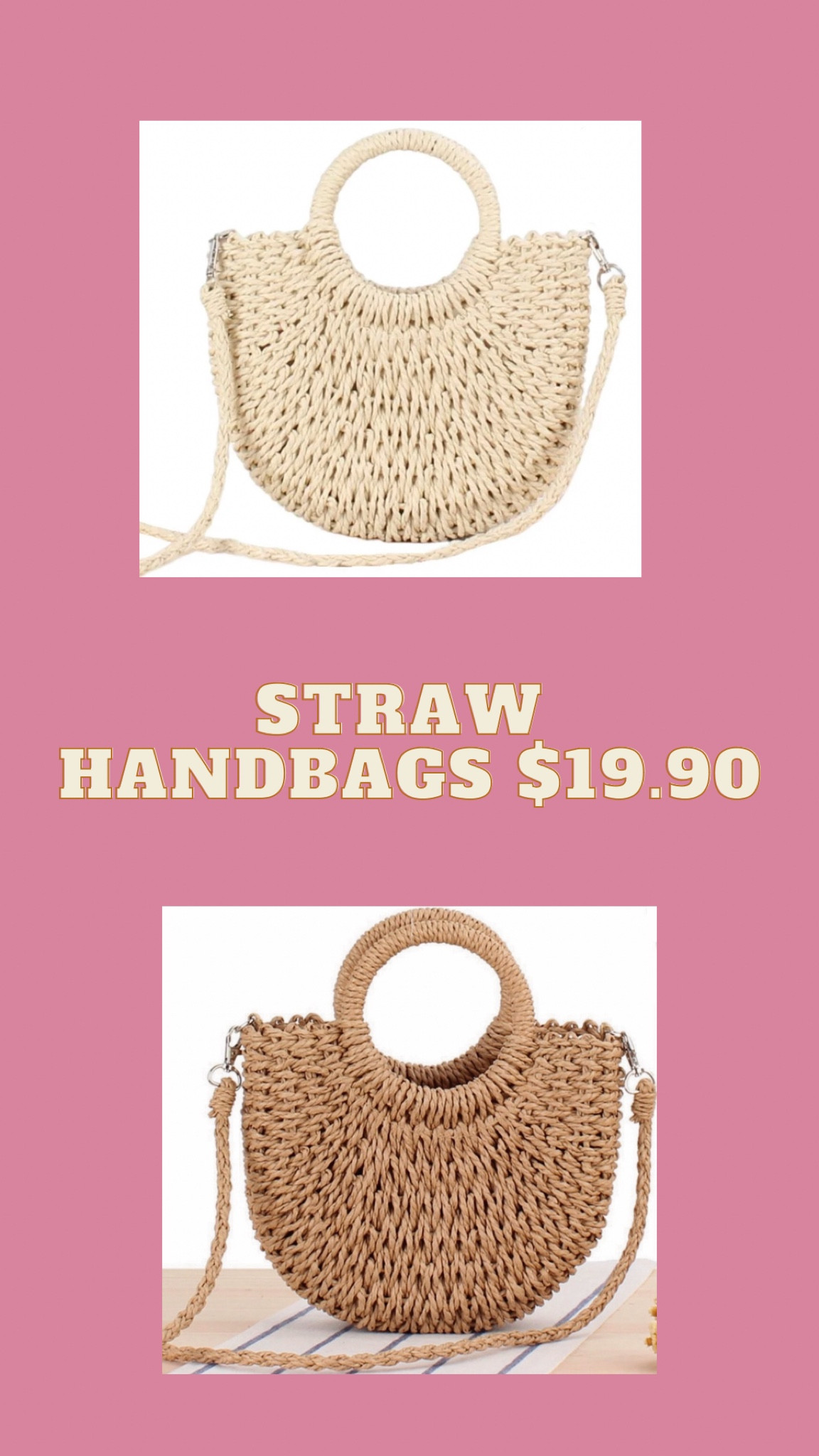 Straw handbags - perfect for spring break! 

#LTKFind #LTKtravel #LTKSeasonal