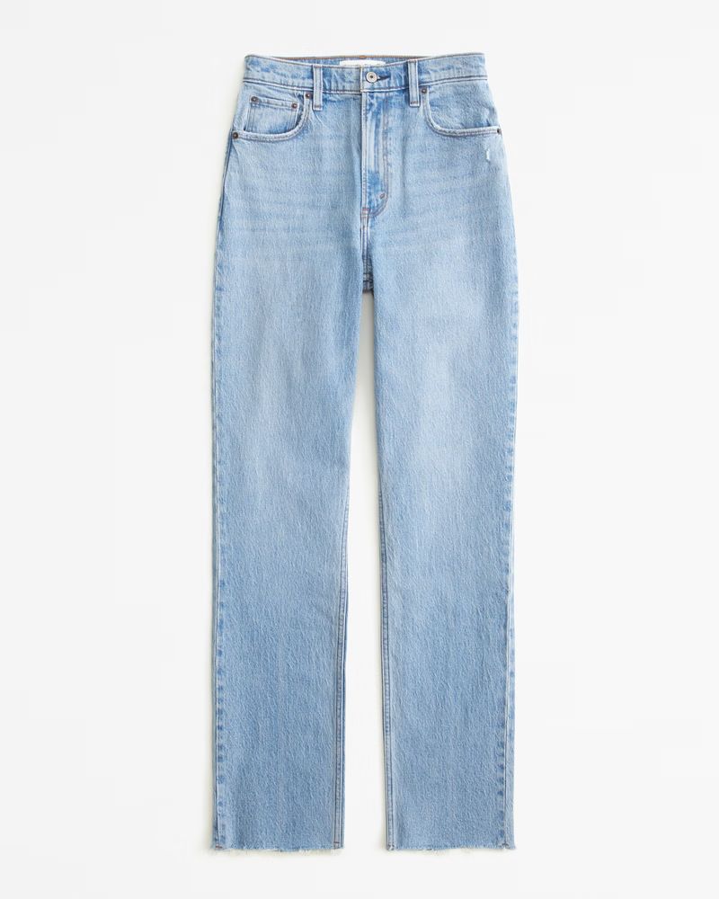 Women's Ultra High Rise 90s Straight Jean | Women's Bottoms | Abercrombie.com | Abercrombie & Fitch (UK)
