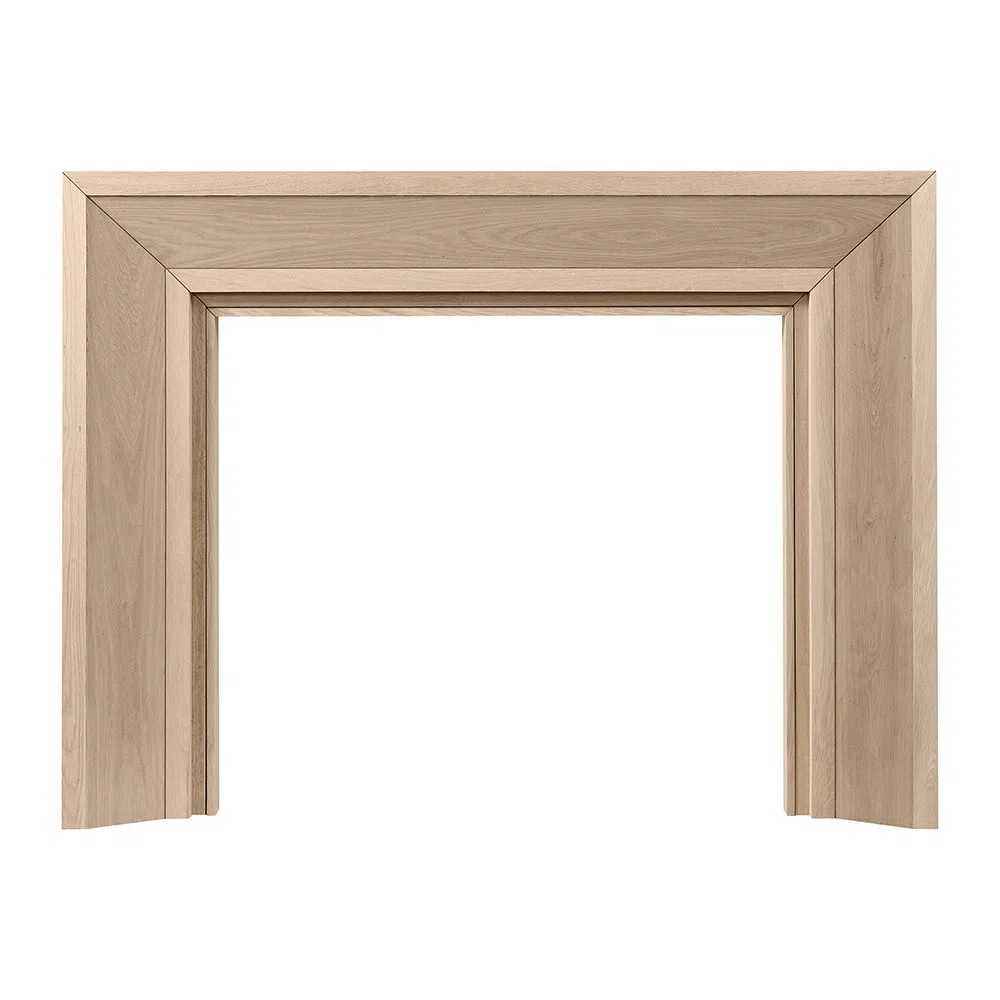 Modern Ember Everly Wood Fireplace Mantel Surround Kit in White | 56" x 42" Opening | 54" | Wayfair North America