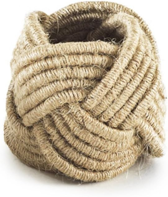 Set of 4 Classic Braided Jute Burlap Napkin Rings, Various Colors (natural) | Amazon (US)
