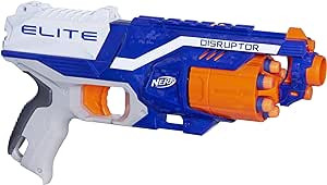NERF Disruptor Elite Blaster - 6-Dart Rotating Drum, Slam Fire, Includes 6 Official Elite Darts -... | Amazon (US)