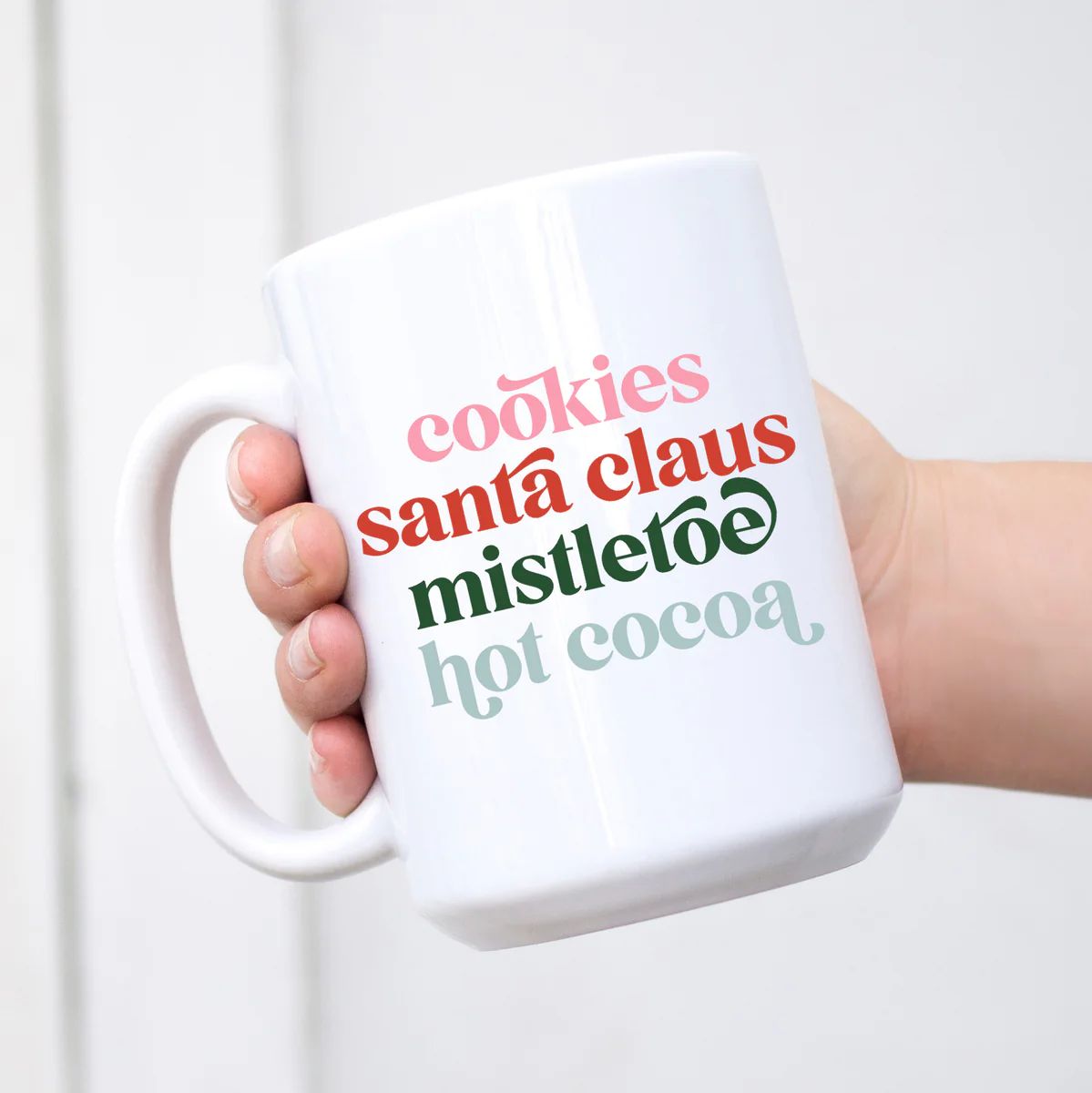 Cookies Santa Claus Mistletoe Hot Cocoa Mug | Sweet Mint Handmade Goods