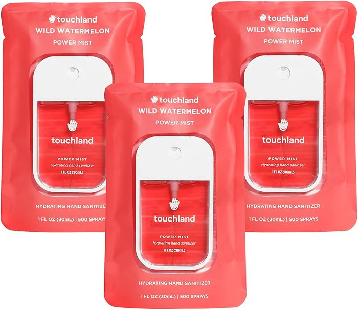 Touchland Hydrating Hand Sanitizer Spray – Wild Watermelon Trio Set – 3 x 1 FL OZ Travel Size... | Amazon (US)