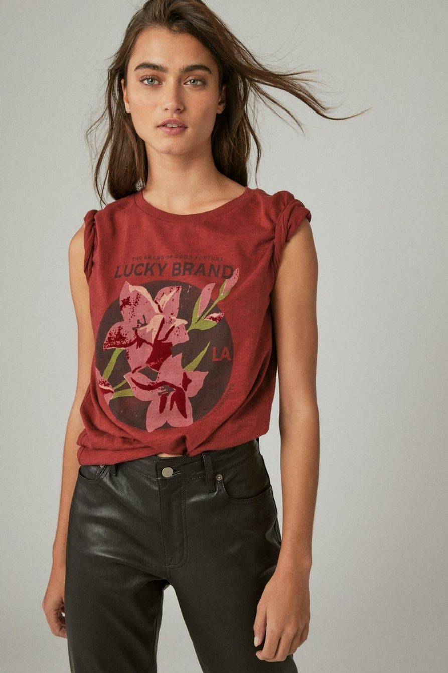 lucky bloom classic crew tee | Lucky Brand