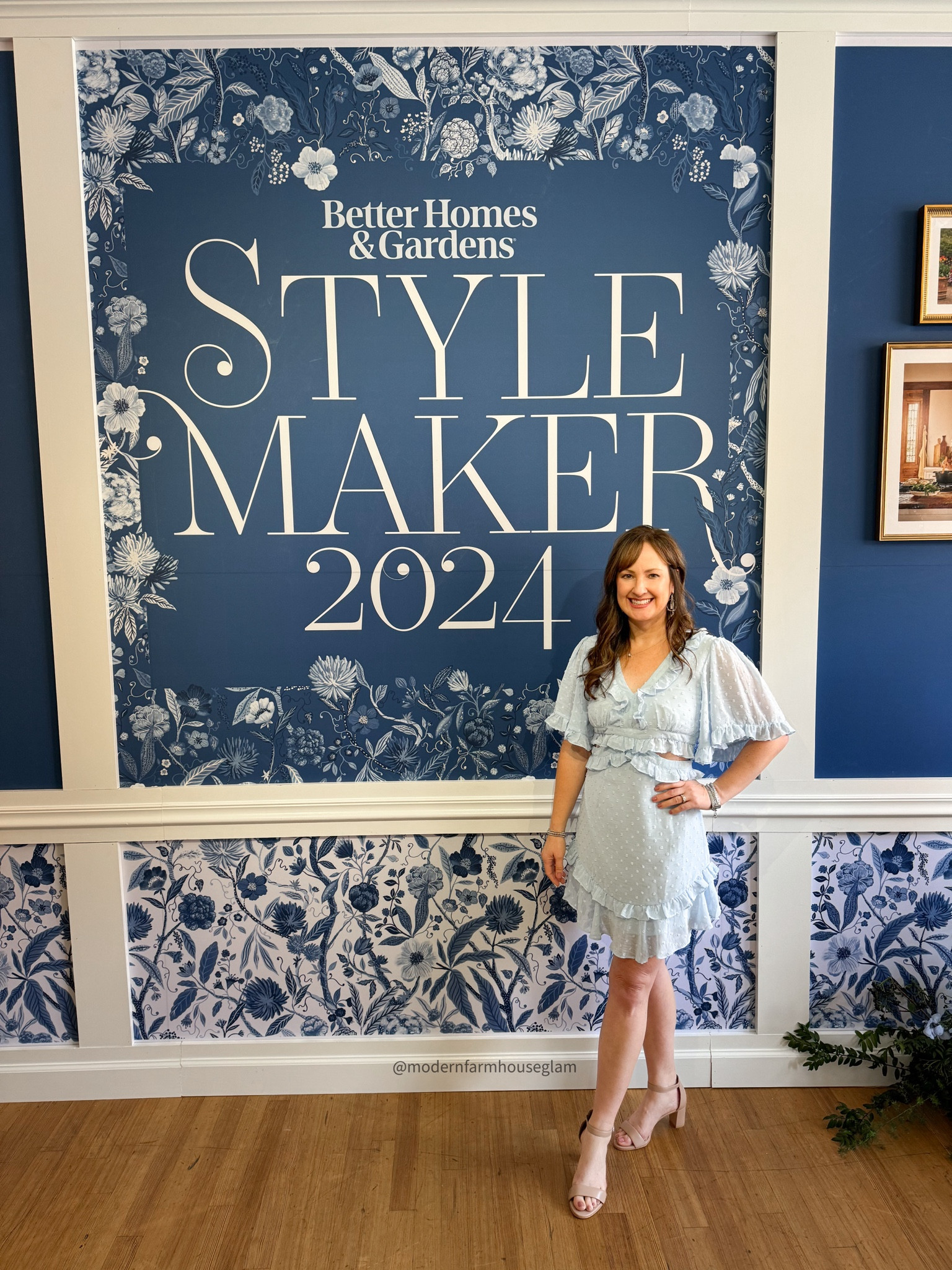 What I wore to Better Homes & Gardens Stylemkaker event in NYC! Light blue dress, camel heels (so comfy all day) earrings, lipstick, lipgloss earrings bracelets 

Fall dress, spring dress, wedding guest dress short dress brunch  tan hello Molly Nordstrom OOTD dresses 

#LTKParties #LTKShoeCrush #LTKStyleTip