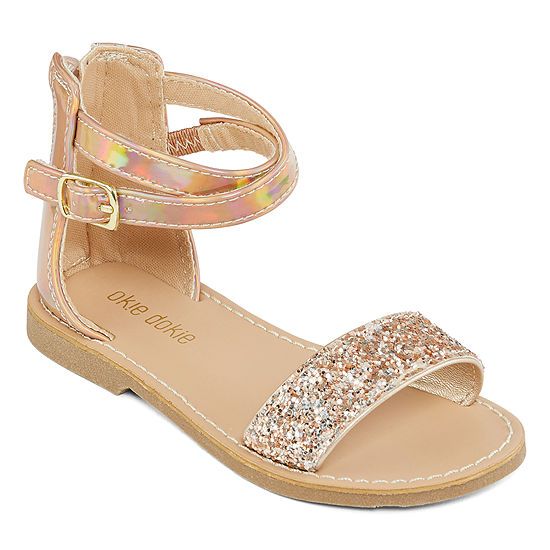Okie Dokie Toddler Girls Lil Kylie Ankle Strap Flat Sandals | JCPenney