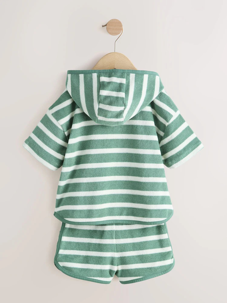 Sage Green Towelling Top and Shorts Set (3mths-7yrs) | Next US