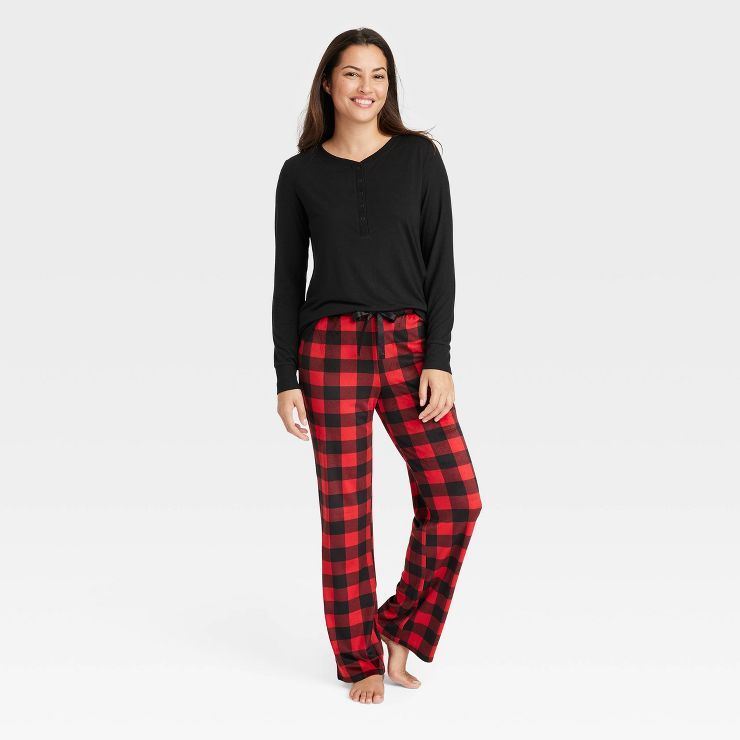 Women's Henley Top and Pants Pajama Set - Stars Above™ | Target
