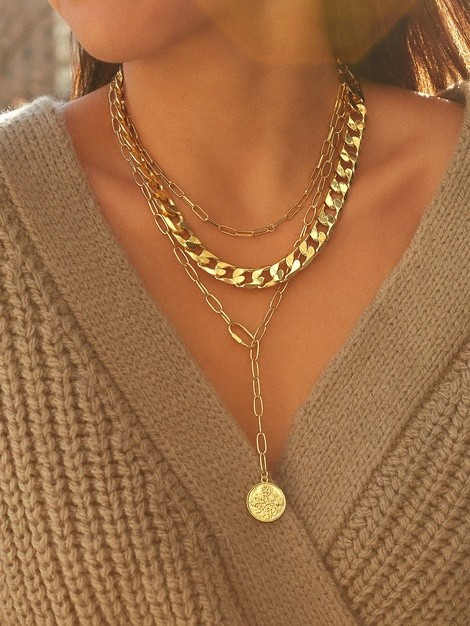 Large Michel Curb Chain Necklace | BaubleBar (US)