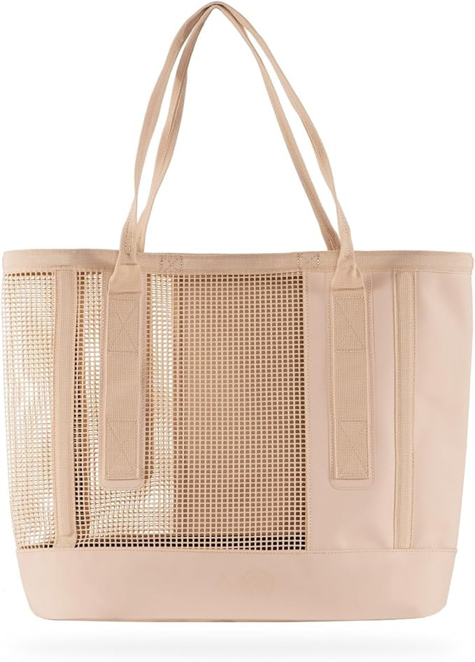 MISSION Outdoor Cassi Lightweight Beach Tote Bag with Waterproof Bottom and Coated Mesh for Beach... | Amazon (US)