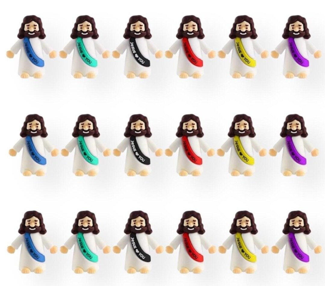 Mini Jesus Figures With Sash “jesus Love You” - Etsy | Etsy (US)
