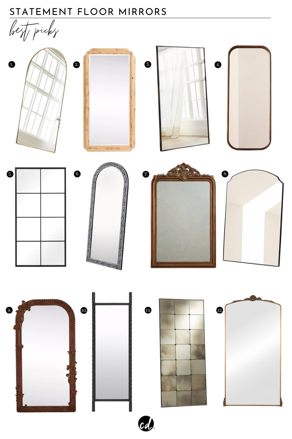 Statement Floor Mirrors: Best Picks

#LTKhome