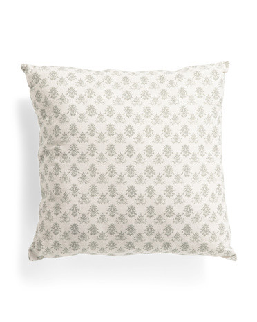 20x20 Washed Printed Cotton Blend Slub Pillow | TJ Maxx