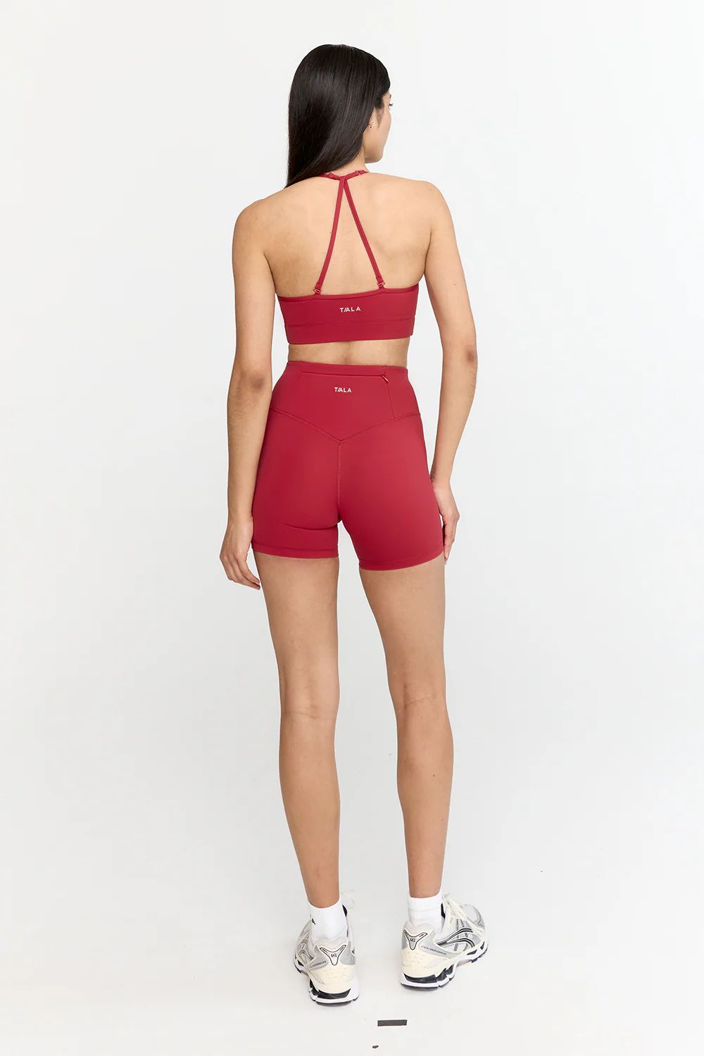 SKINLUXE HIGH WAISTED CYCLING SHORTS - RETRO RED | TALA (UK)