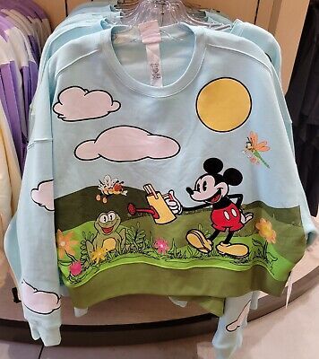 Disney Parks Mickey Garden Collection Short Sweatshirt By Mickey And Co LARGE  | eBay | eBay US