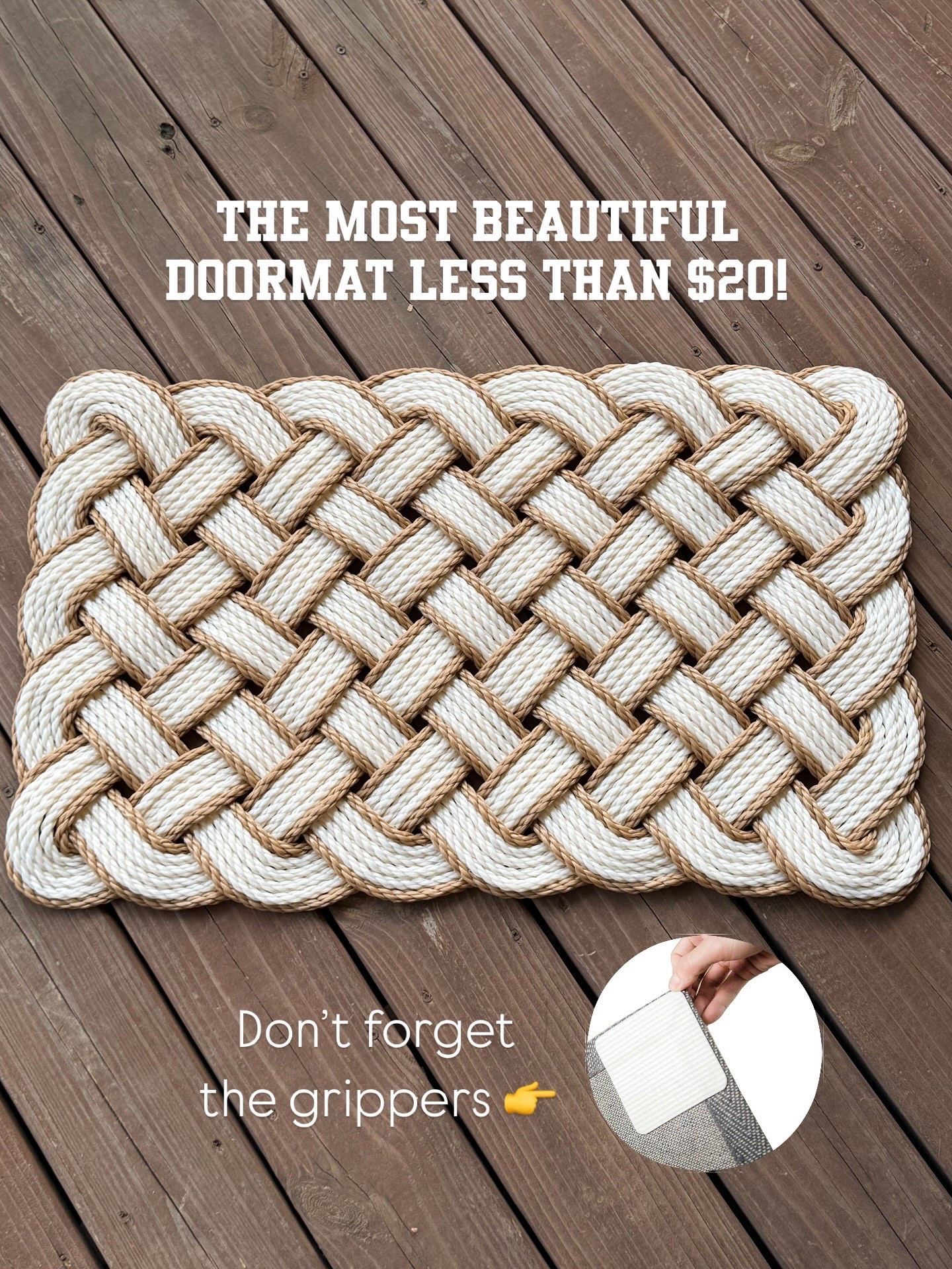 Love this high end look doormat from Walmart! It’s made from PVC so easy to clean. I’m linking up my favorite rug grippers that I plan to add to the back! 

#LTKSaleAlert #LTKHome #LTKFindsUnder50