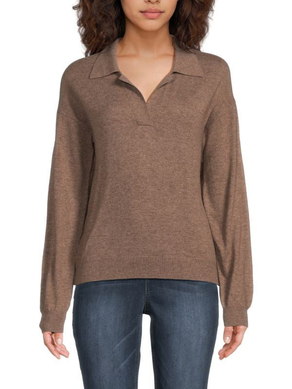 Naadam Wool &amp; Cashmere Polo Sweater on SALE | Saks OFF 5TH | Saks Fifth Avenue OFF 5TH