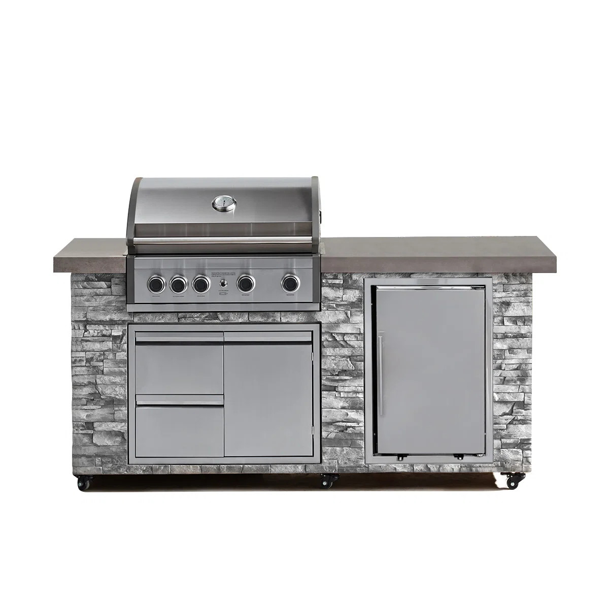 Pro Elite 78" 4-Piece 5-Burner Liquid Propane BBQ Grill IslandByProkan4.6Rated 4.6 out of 5 stars... | Wayfair North America
