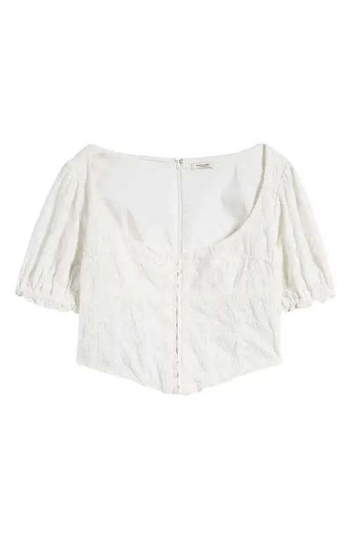 Floral Stretch Cotton Broderie Top | Nordstrom