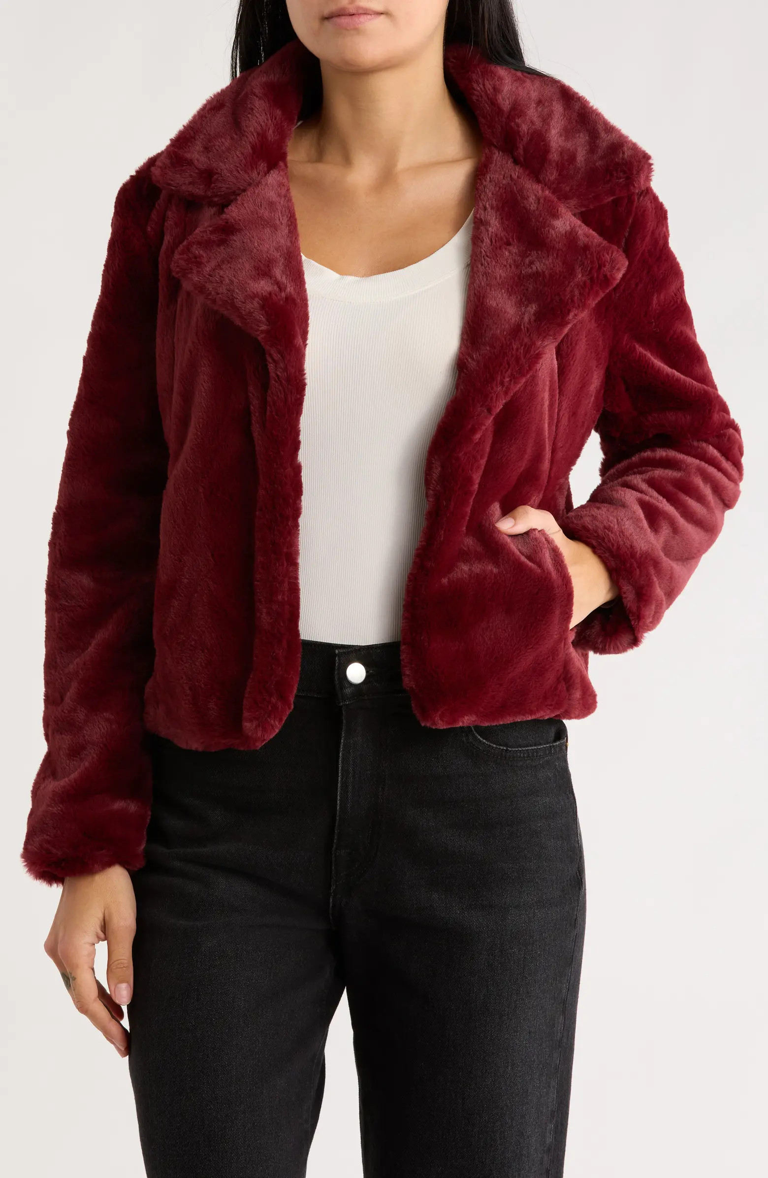 BLANKNYC Faux Fur Crop Jacket | Nordstromrack | Nordstrom Rack