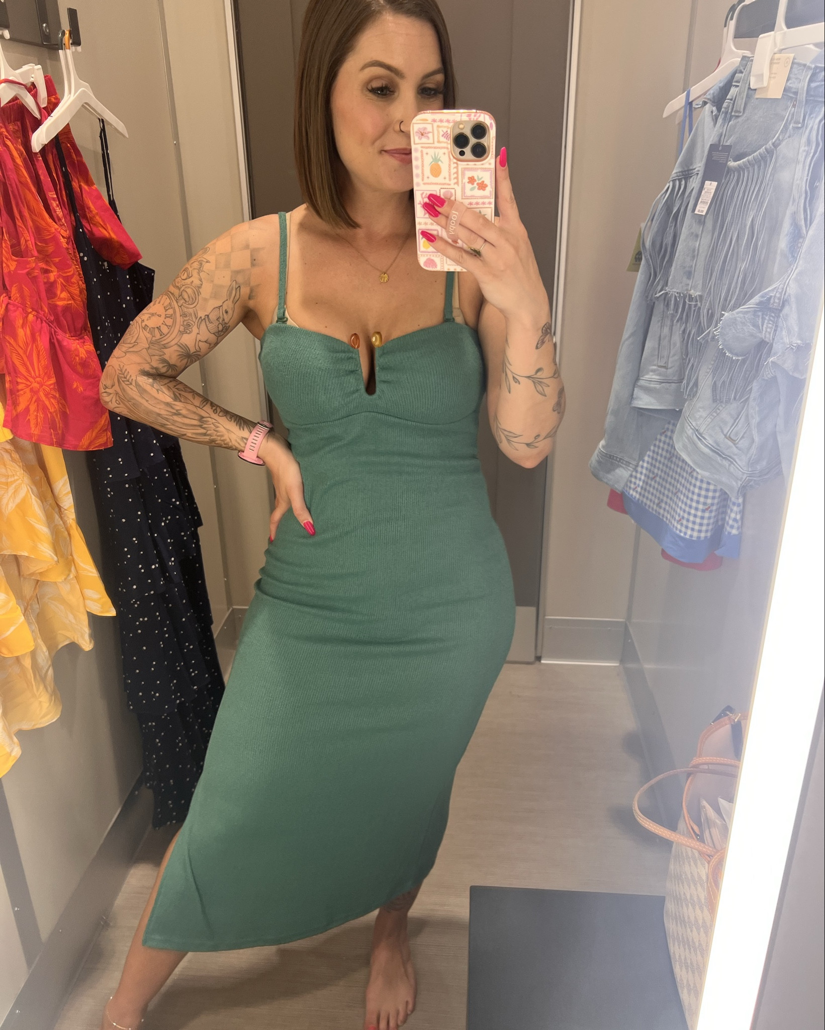 This dress can home with me 😍. The perfect vacation dress. The straps are adjustable and come off to make it strapless. Comes in brown as well  

#LTKootd #LTKSeasonal #LTKSaleAlert