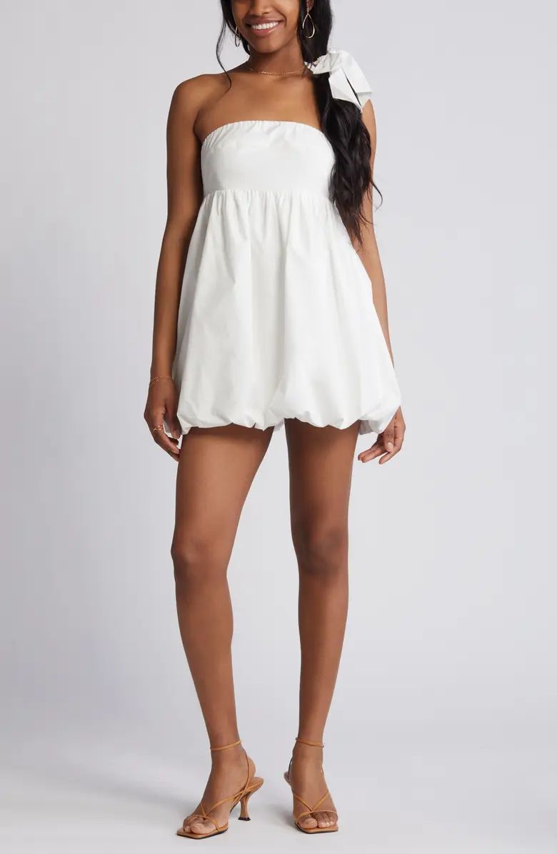 Strapless Bubble Hem Minidress | Nordstrom