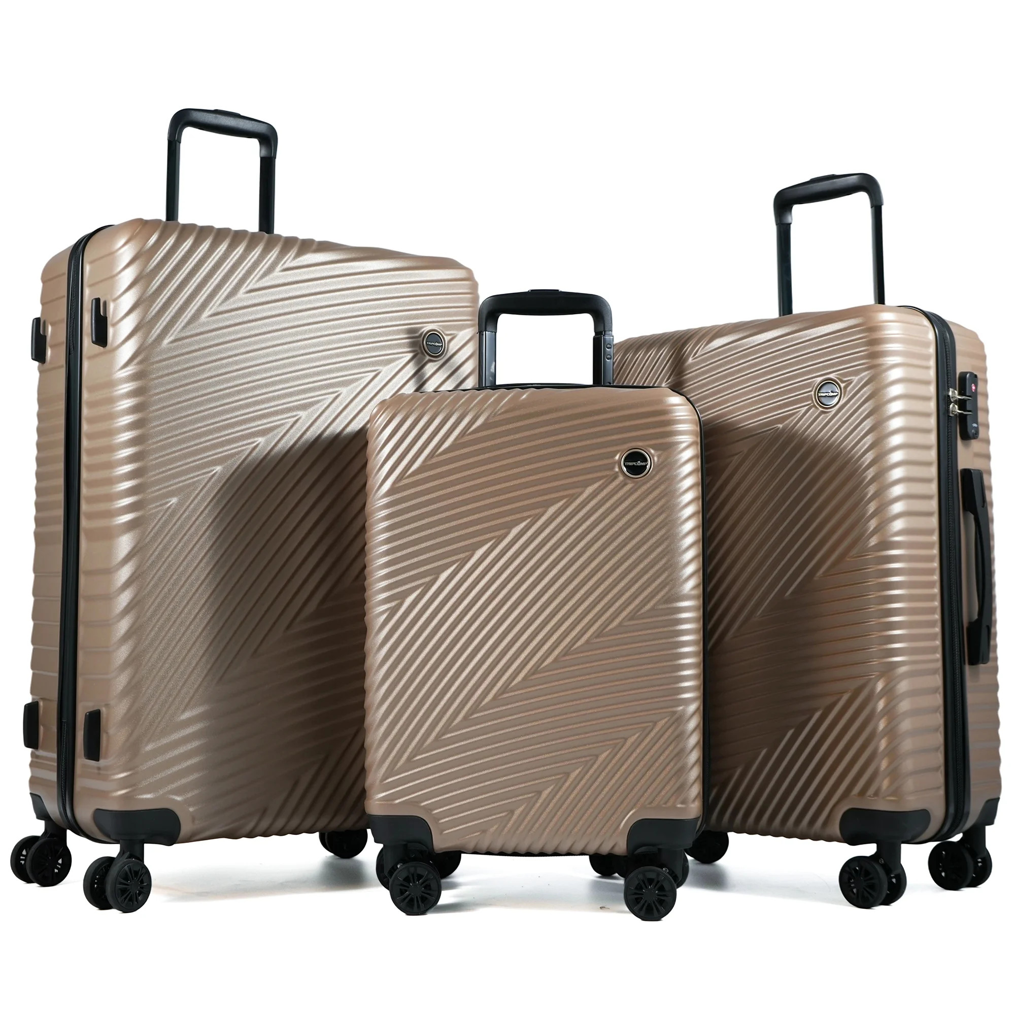 Tripcomp Luggage 3 Piece Set,Suitcase with Spinner Wheels Hardside Lightweight Luggage 20in24in28... | Walmart (US)