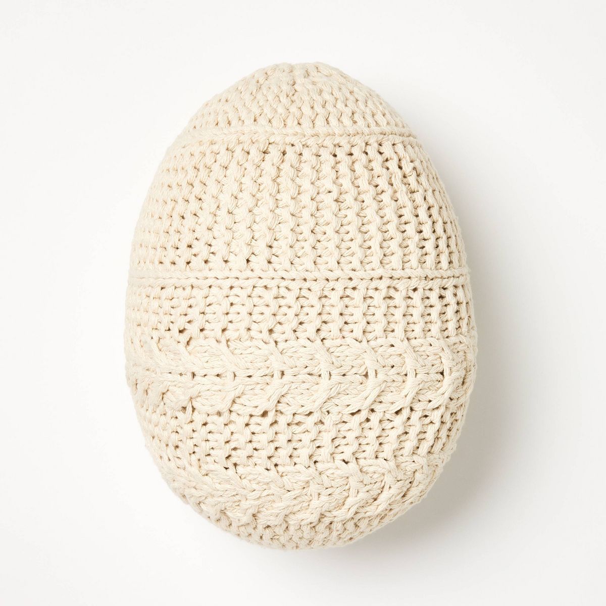 Shaped Crochet Egg Throw Pillow Cream - Threshold™ designed with Studio McGee | Target