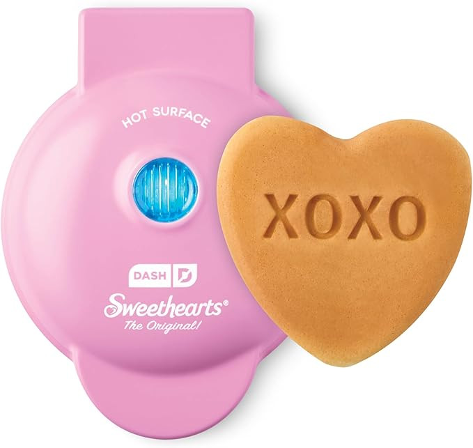 DASH x Sweethearts® Mini Waffle Maker - 4” Waffle, Heart Shaped Waffle, Nonstick Waffle Iron w... | Amazon (US)