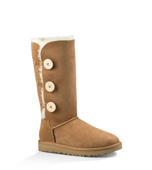 New UGG Bailey Button Triplet II Women's Boots in Chestnut Size 05 | UGG US & AU
