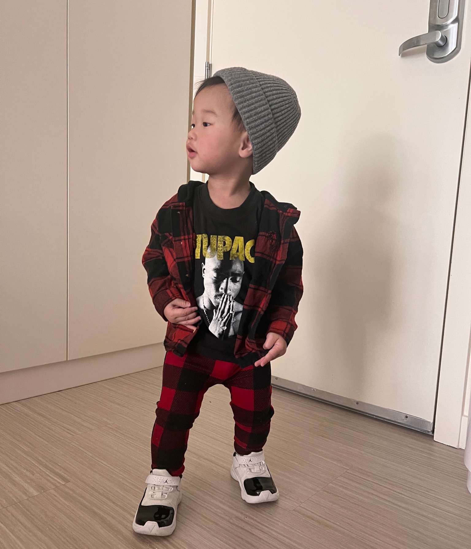 Daddy dressed him today 🖤 For reference, my son is 18 months old, 25 lbs, and 30 inches tall wearing 2T (: 

#LTKfamily #LTKkids #LTKbaby