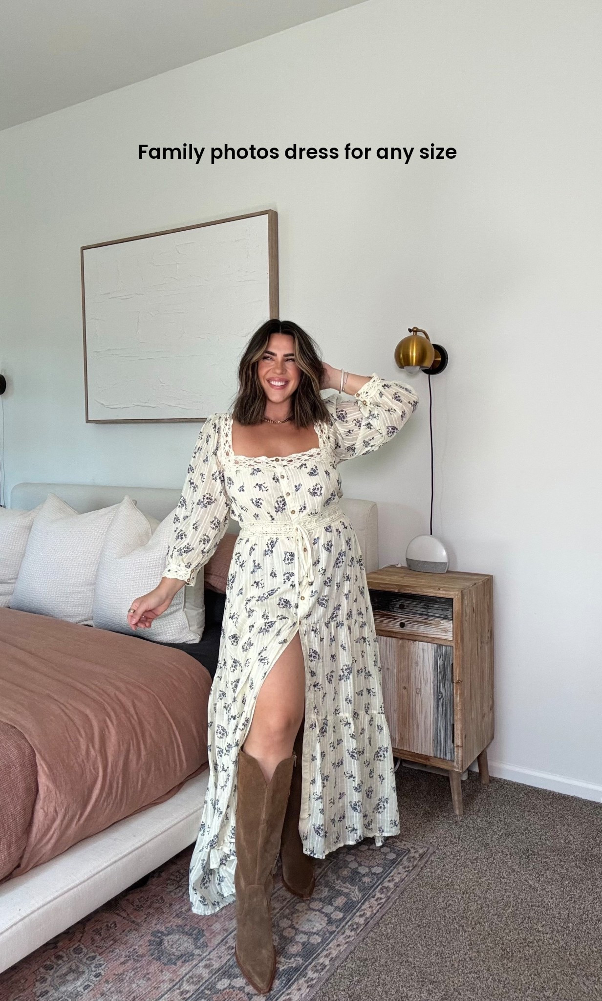 The perfect fully functional dress. So flattering as an A line dress. It buttons, ties and can be worn open! I’d wear this to family photos or any fall or spring event. My size is L! Even Easter or Mother’s Day! Maxi dress, floral dress. 

#LTKSeasonal #LTKFallSale #LTKMidsize