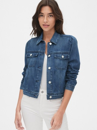 Icon Denim Puff Sleeve Jacket | Gap (CA)