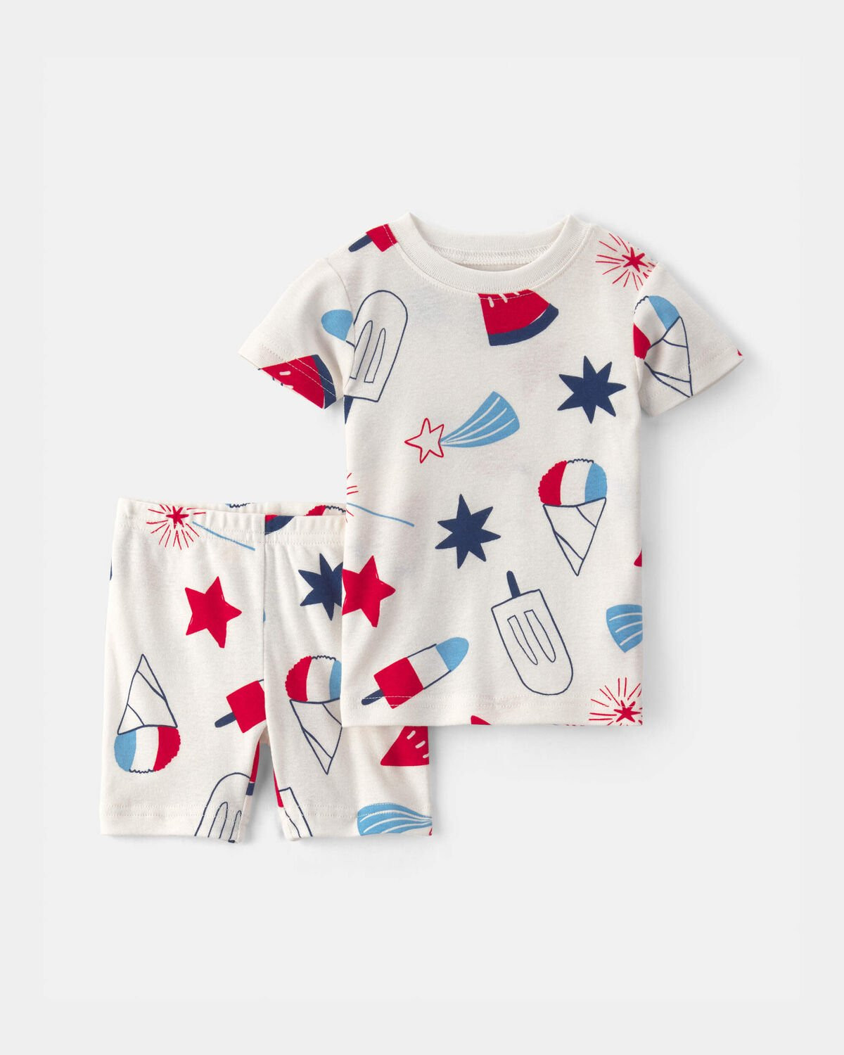Baby Fourth of July Popsicle 2-Piece Short-Sleeve Pajama Set | Carter's Inc