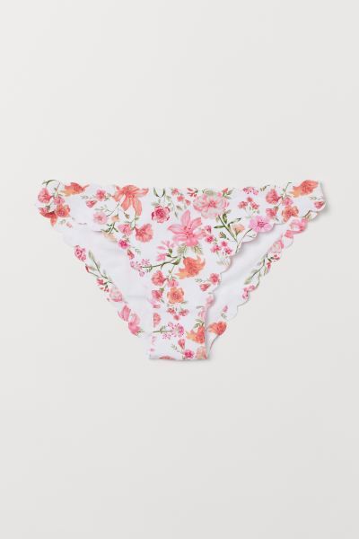 Bikini bottoms - White/Floral - Ladies | H&M GB | H&M (UK, MY, IN, SG, PH, TW, HK)