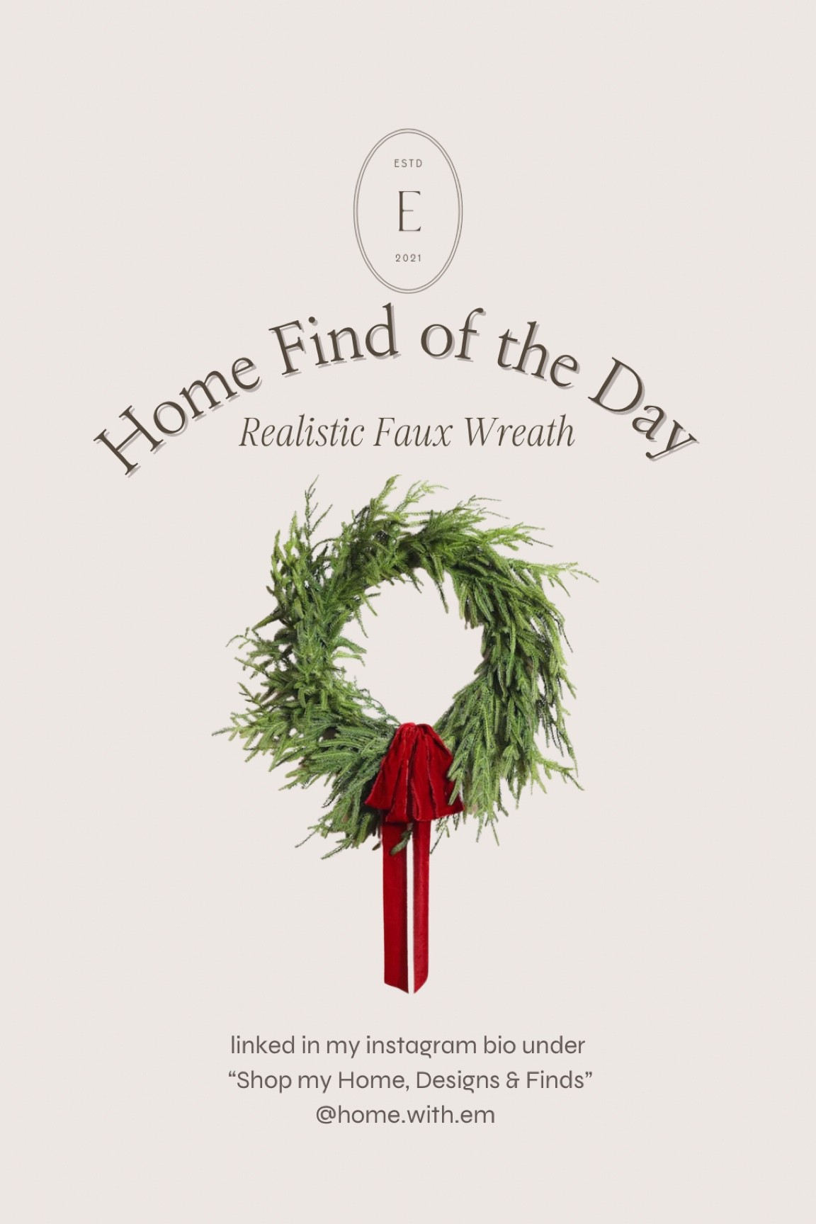 The home find of the day today is this perfect faux Christmas wreath! 

Available in:
16" Diameter x 4" Deep
24" Diameter x 4" Deep
Indoor or Outdoor Use
Real Touch Lifelike Greenery
Imported
Wreath Only
Velvet Ribbon Bow Option Available
Coordinates with items in the Norfolk Collection
Garland: GAR1014

Merry Christmas! Happy Holidays! Say it all with a Darby Creek Wreath this Season. Our Real Touch Norfolk Pine Wreath is the perfect statement piece for the front door, wall, or above the mantle in your home. 

This gorgeous wreath will say a merry little hello to all your guests and loved ones throughout the season. Darby Creek wreaths also make a beautiful and unexpected gift so give the gift of chic style this Christmas season.

At Darby Creek Trading we take pride in producing unique and luxurious floral designs. We source the best quality materials available and handcraft each item with the utmost care, as such we guarantee the quality of all of our handmade floral designs.

#LTKHoliday #LTKhome #LTKSeasonal