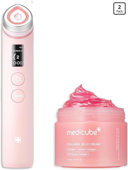 medicube Pink Skincare Set for Glass Glow Skin: Booster Pro Pink and Collagen Jelly Cream 110ml |... | Amazon (US)