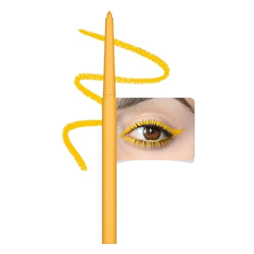 evpct Yellow Eyeliner Pencils for Eyes, Yellow Matte Colored Eye Liner Pencil Makeup Waterproof Smudge Proof, Colored Gel Waterline Eyeliner Liquid, Face Eye Paint Stick Lipstick Halloween Makeup 05 | Amazon (US)