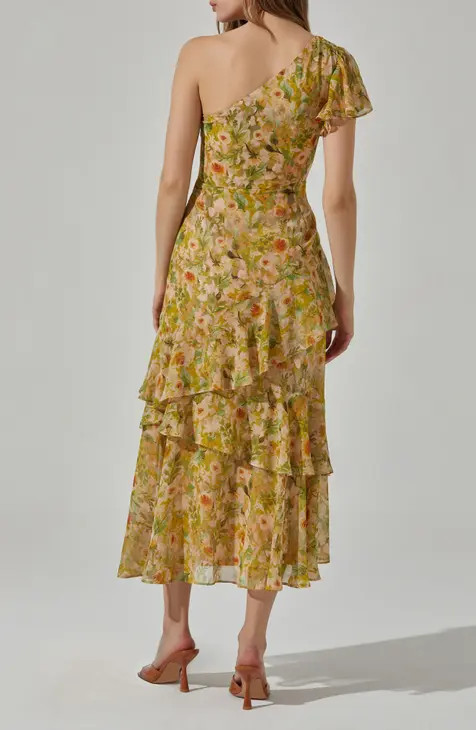 Asymmetric Ruffle One-Shoulder Maxi Dress | Nordstrom Rack