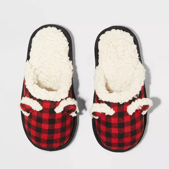 Boys' Family Sleep Youth Plaid Slippers - Wondershop™ Red | Target