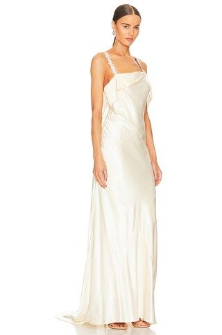 For Love & Lemons Pearl Bridal Dress in Ivory from Revolve.com | Revolve Clothing (Global)