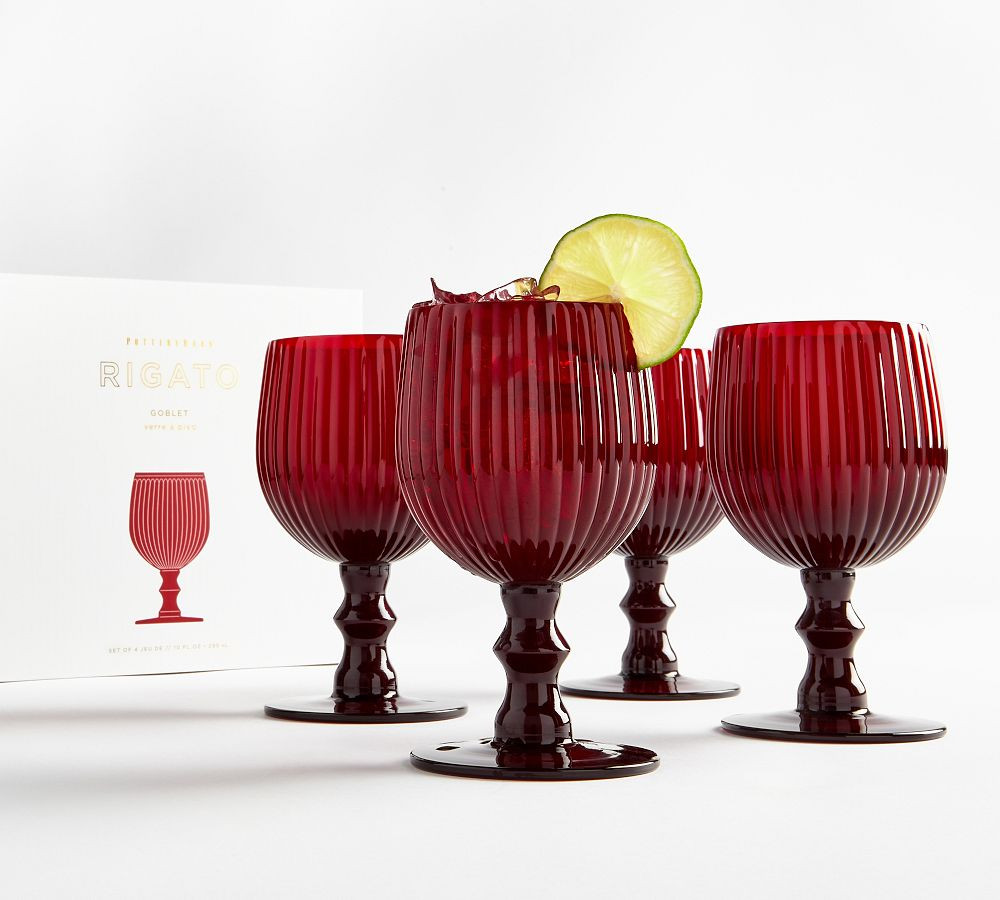 Rigato Goblets - Set of 4 | Pottery Barn (US)