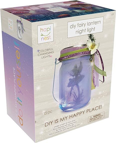 Hapinest DIY Fairy Lantern Night Light Kit - Arts and Crafts Gift for Girls Ages 6 7 8 9 10 Years... | Amazon (US)