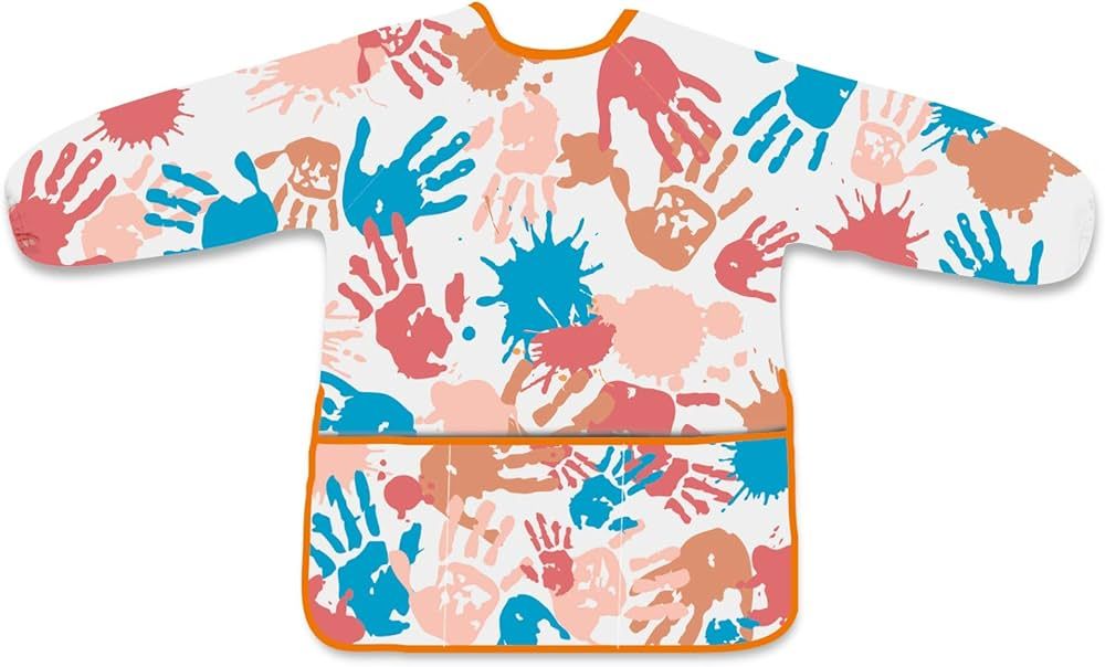 Kids Art Smock Painting Toddler Smock Long Sleeve with 3 Pockets for Kids Art Painting Activity K... | Amazon (US)