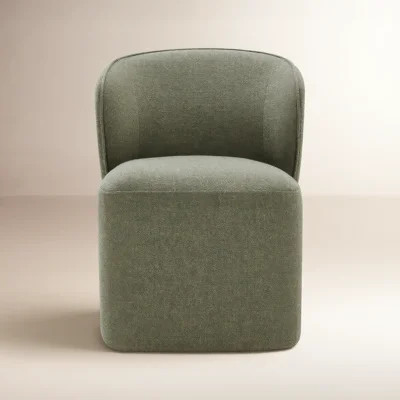 Niha Upholstered Dining Chair with Casters | Wayfair North America