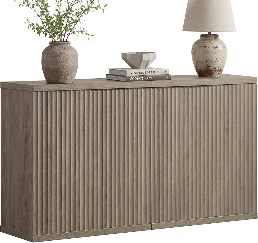 SICOTAS Buffet Cabinet with Storage Sideboard Cabinet with Doors & Shelves | Amazon (US)
