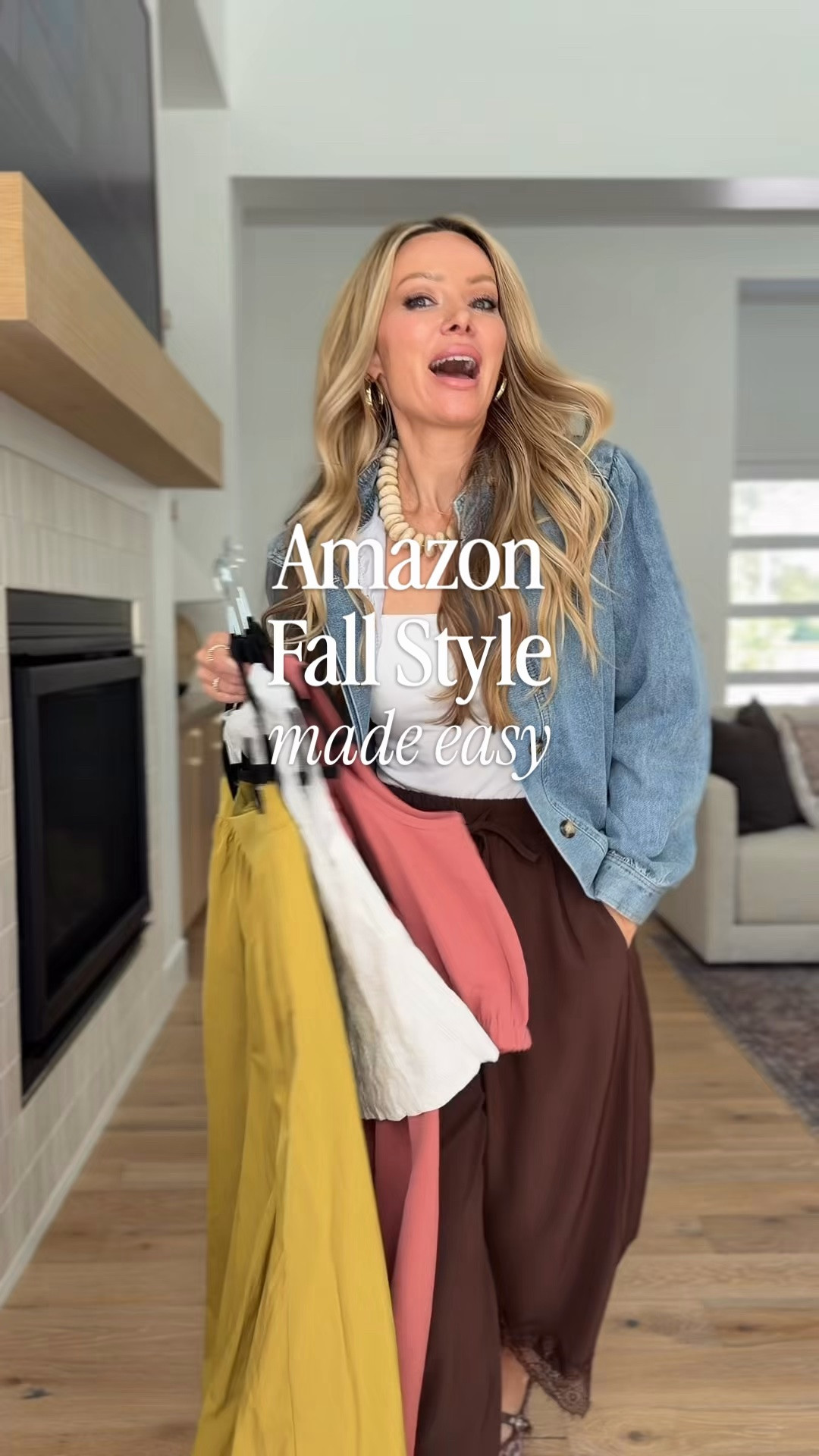 Amazon outfit ideas for that awkward in-between season when you want fall vibes…but it’s still warm outside. 🤎 comment AMAZON and I’ll send you the details 

These are exactly the kinds of outfits I reach for when I want to look put together without piling on heavy layers. I kept each look lightweight and added an easy denim jacket so you can take it off when it warms up and throw it back on later.

The lace-trim pants give a simple tank a little something extra, the flowy maxi skirt brings in the prettiest fall color, and that matching set is basically an instant outfit when you don’t want to think too hard about getting dressed.

Easy, comfortable, and still feels like fall without dressing for weather that hasn’t arrived yet. 😂

Which one are you wearing first?

#amazonfashion #amazonoutfits #falloutfits #amazonfinds #fallstyle