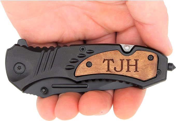 TAC-FORCE TF606WS Engraved Personalized Pocket Knife For Everyday Carry, Valentines Day, Fathers ... | Amazon (US)