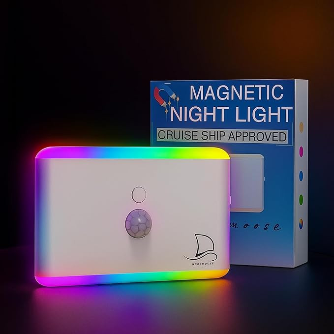 Motion Sensor Magnetic Night Light for Cruise Ship Cabin with Mood-Based Color Selection - Dimmab... | Amazon (US)