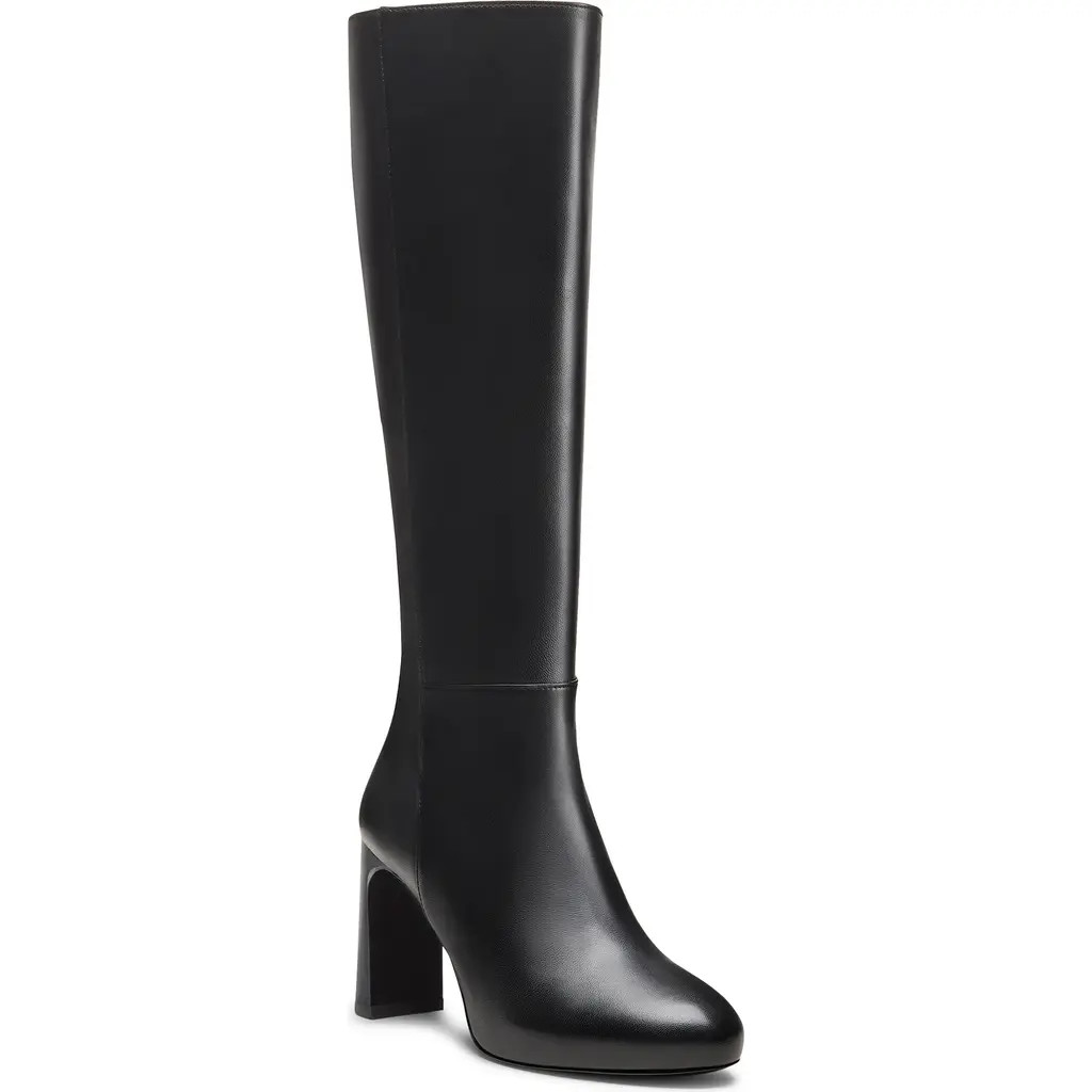 Stuart Weitzman Babette Platform Boot in Black/Black at Nordstrom, Size 9 | Nordstrom
